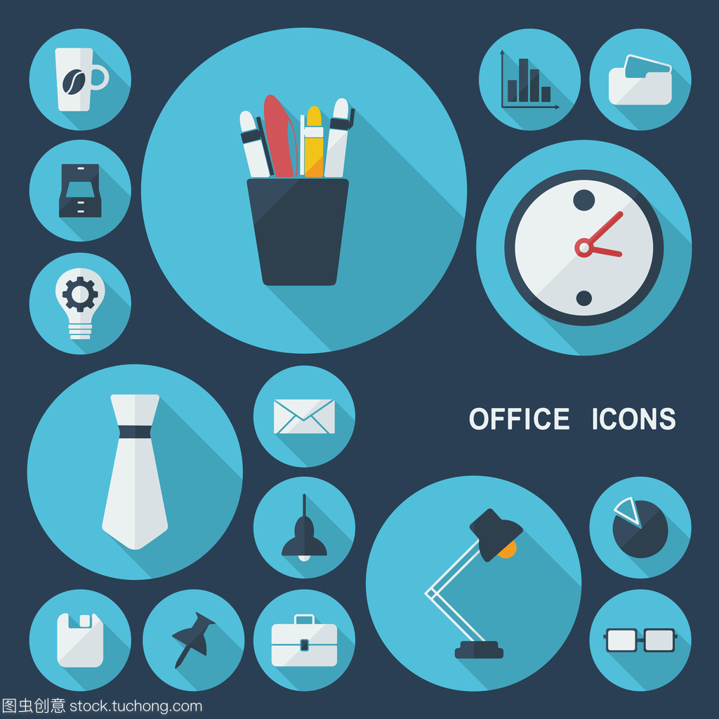 陰影辦公室圖標(biāo) 現(xiàn)代辦公設(shè)備的視覺美學(xué)與實(shí)用性